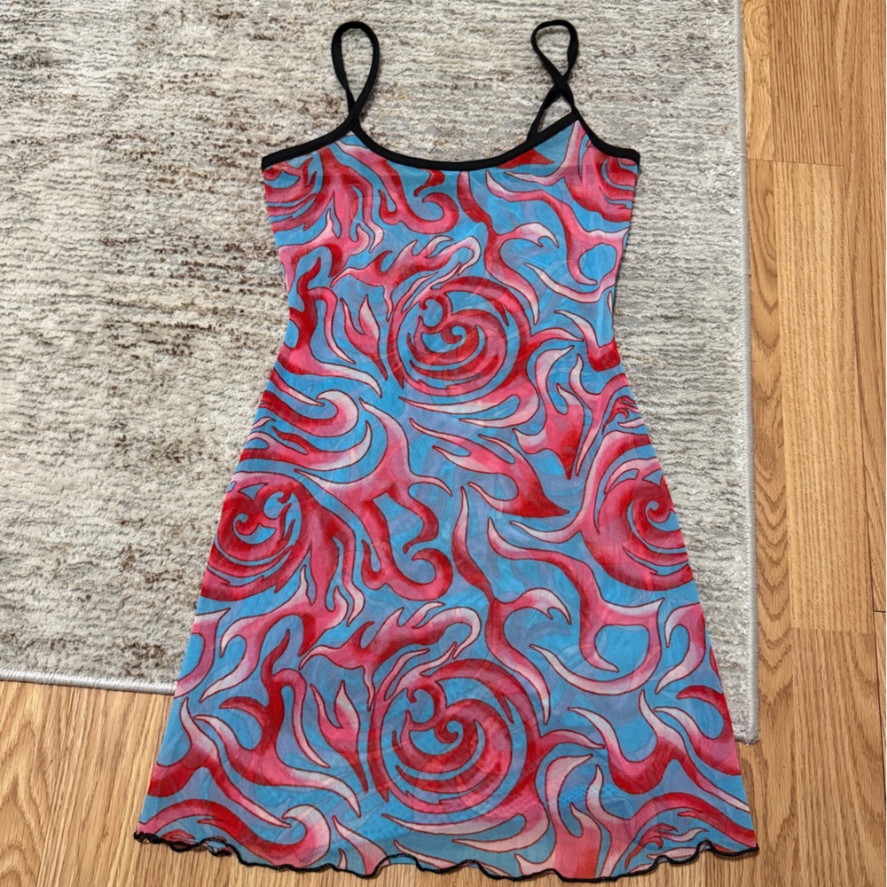 Vibrant Swirl Pattern Dress